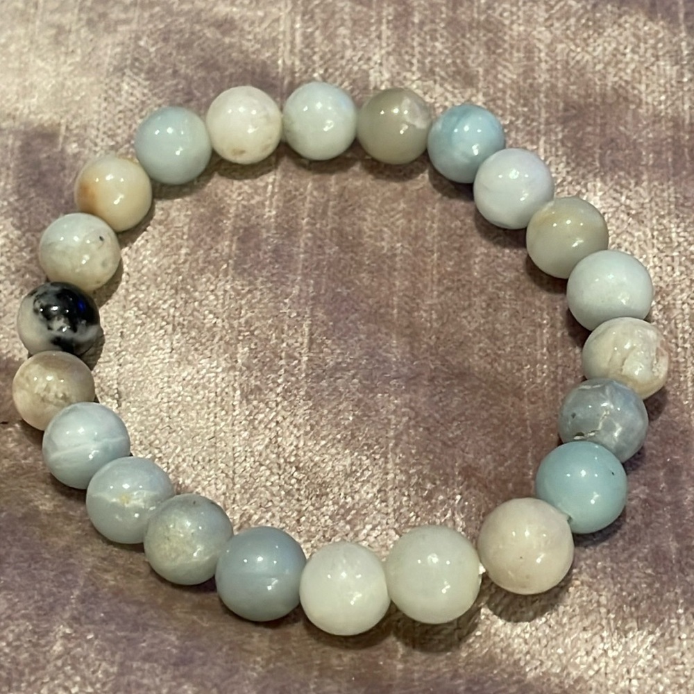 Genuine Amazonite Bracelet 7”-8” Stretch